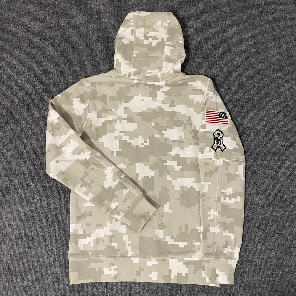 Nike On Field Salute to Service NY Jets Youth Medium 10-12 Arctic Camo Hoodie